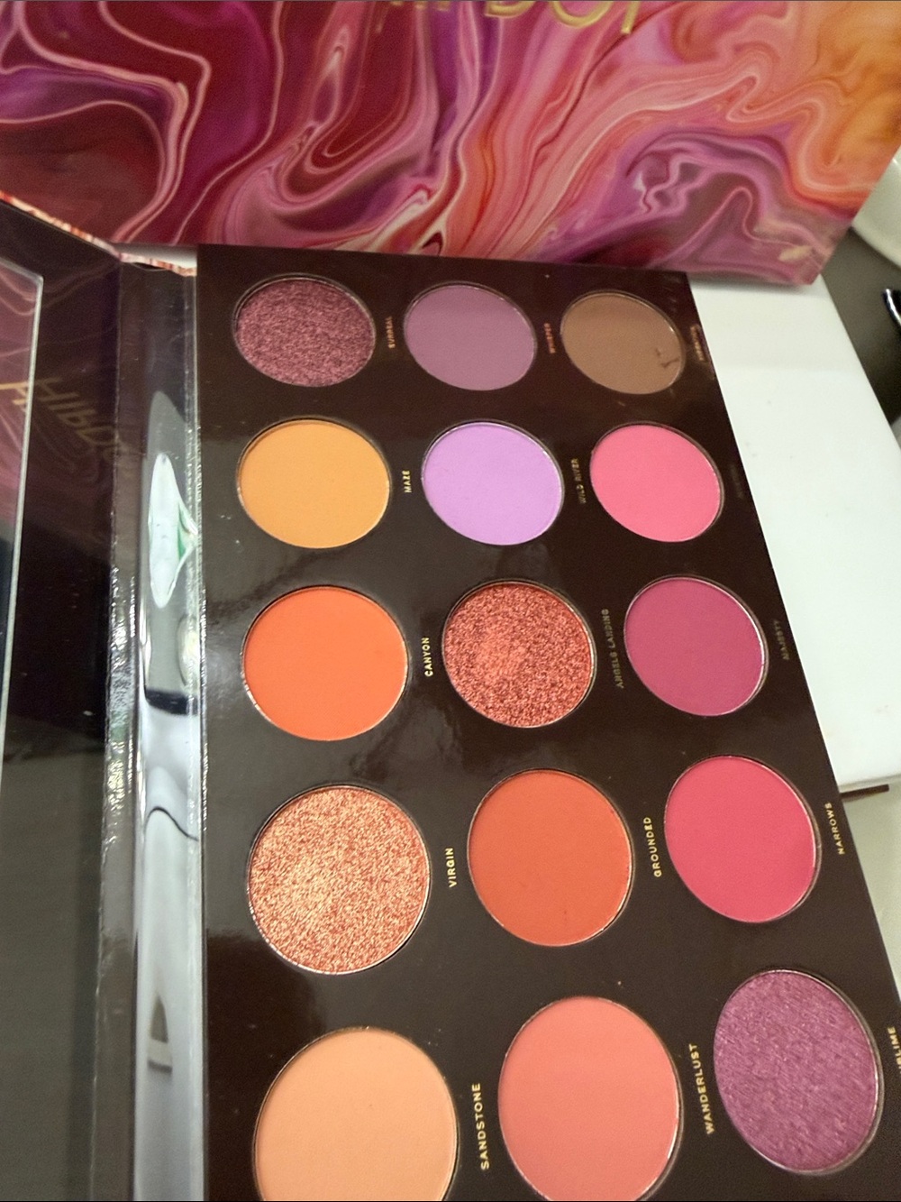 Warm Pink & Purple Eyeshadow Palette — Multi-Finish Shades